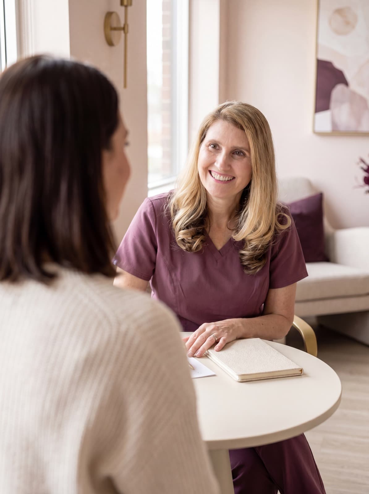 The first visit at Lisa Moore Therapy — an unhurried, judgment-free consultation