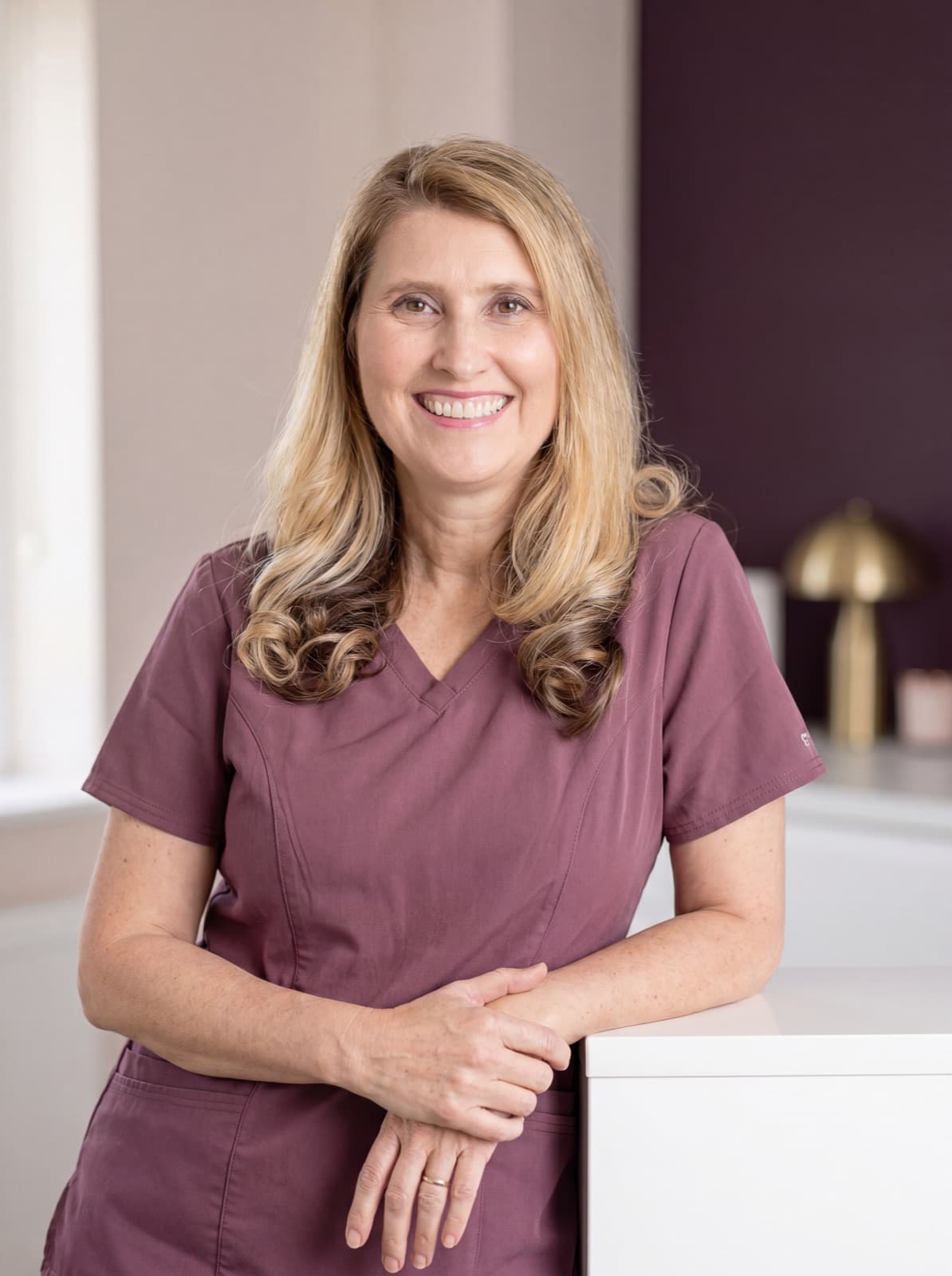 Lisa Moore in her Colchester aesthetics clinic